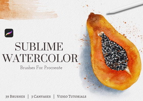 Великолепные акварельные кисти для Procreate. Sublime Watercolor Brushes for Procreate 